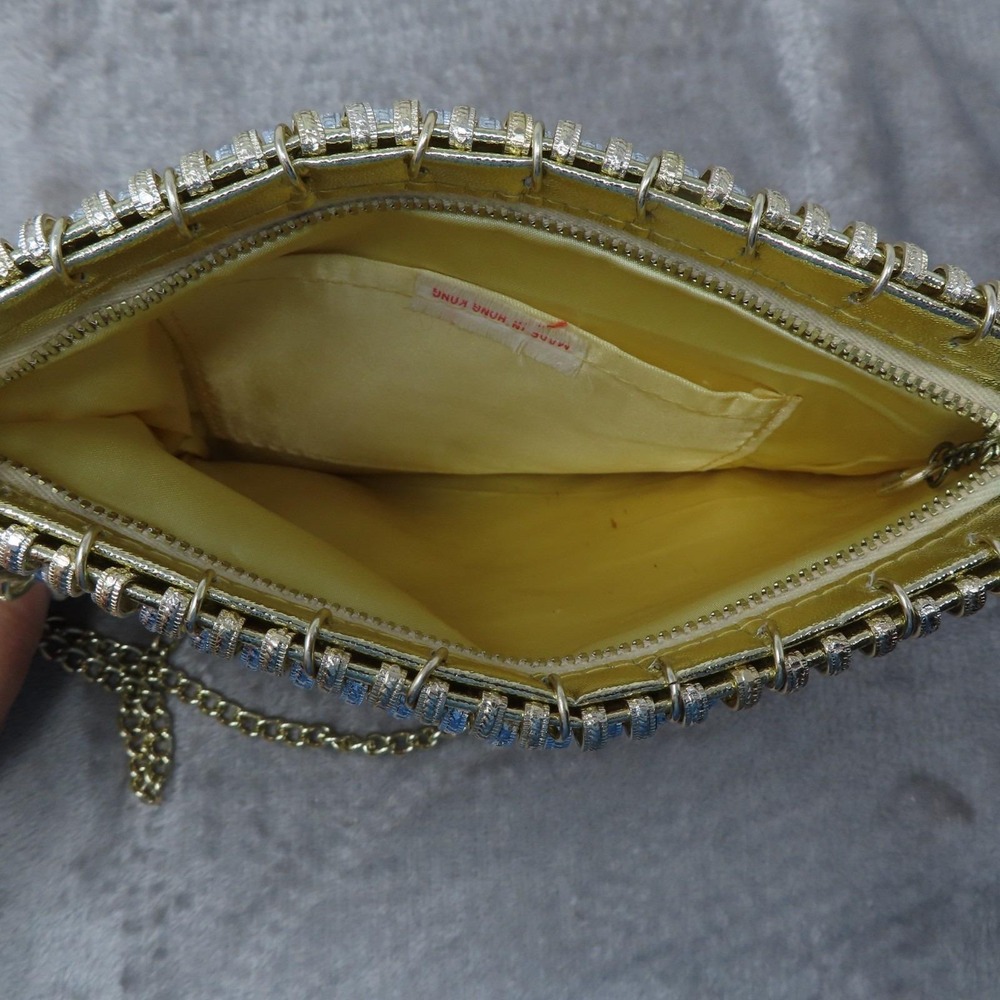 Vintage RARE Walborg Paco Rabanne 1960s Silver Gold Mesh Chain Link Purse Bag‎ - Picture 7 of 12